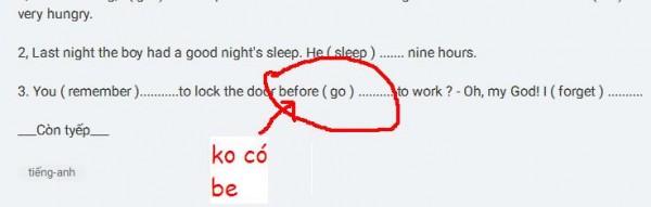 trước " go " ko có be nên " go" ko thể thêm "ing" nha