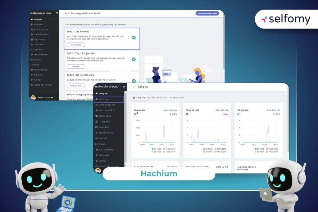 Nền tảng khởi tạo website dạy học trực tuyến Hachium