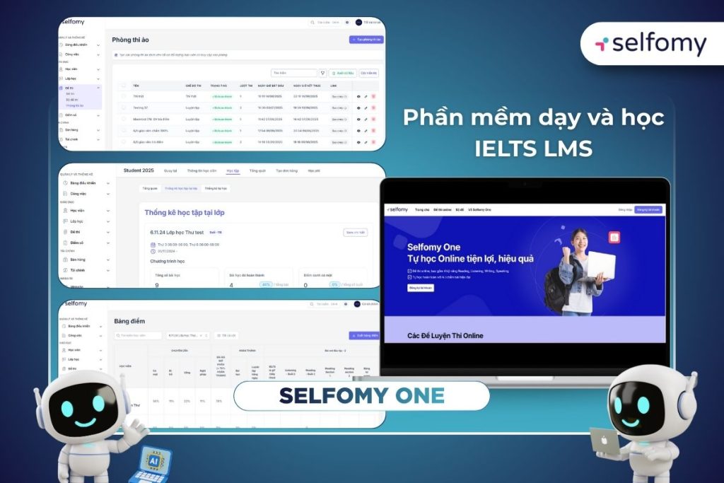 Nền tảng dạy và học IELTS LMS tích hợp AI toàn diện Selfomy One