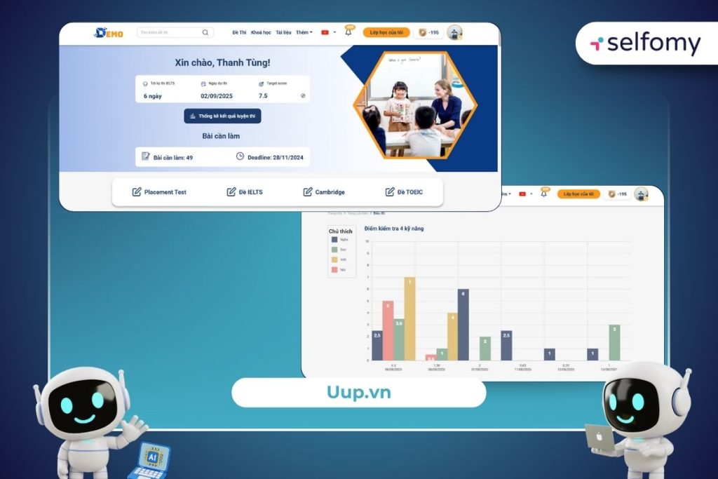 Phần mềm Uup.vn tạo web dạy học ngoại ngữ