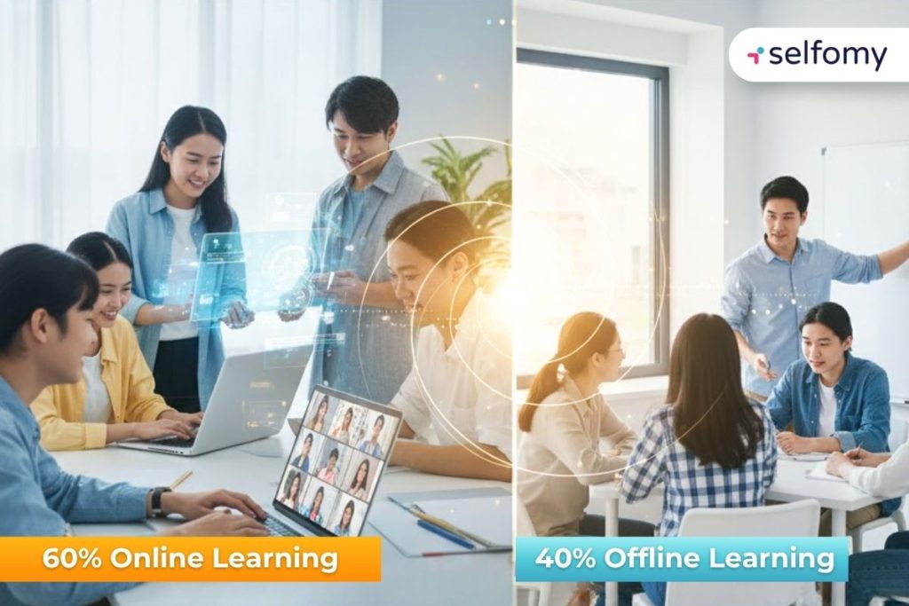 Tỉ lệ vàng đề xuất cho chương trình học Hybrid