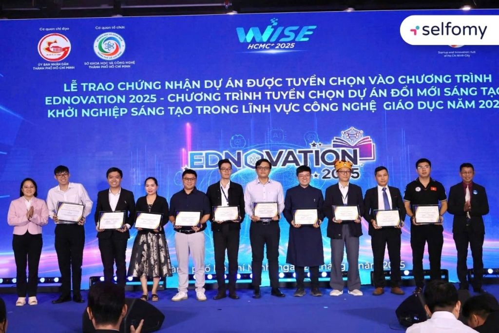 Selfomy nhận chứng nhận dự án được tuyển chọn ươm tạo vào Ednovation 2025